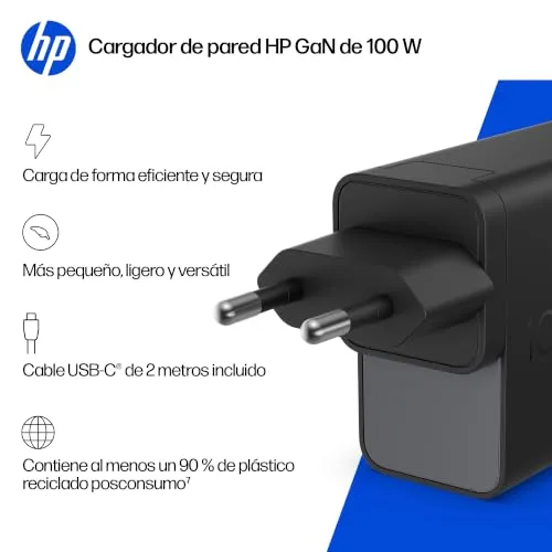 HP ▫️ Carregador de parede GAN USB-C de 100 W, Power Delivery (PD 3.0) 2