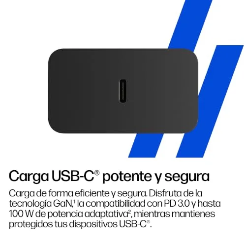 HP ▫️ Carregador de parede GAN USB-C de 100 W, Power Delivery (PD 3.0) 3