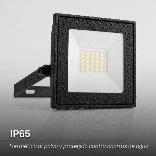 Briloner ▫️ Foco LED para exterior com luz branca neutra, 20 W, 1800 lm, orientável, IP65 resistente ao pó e à água, projetor LED para exterior, para jardim e garagem, 11 x 14,5 x 3 cm, preto 2