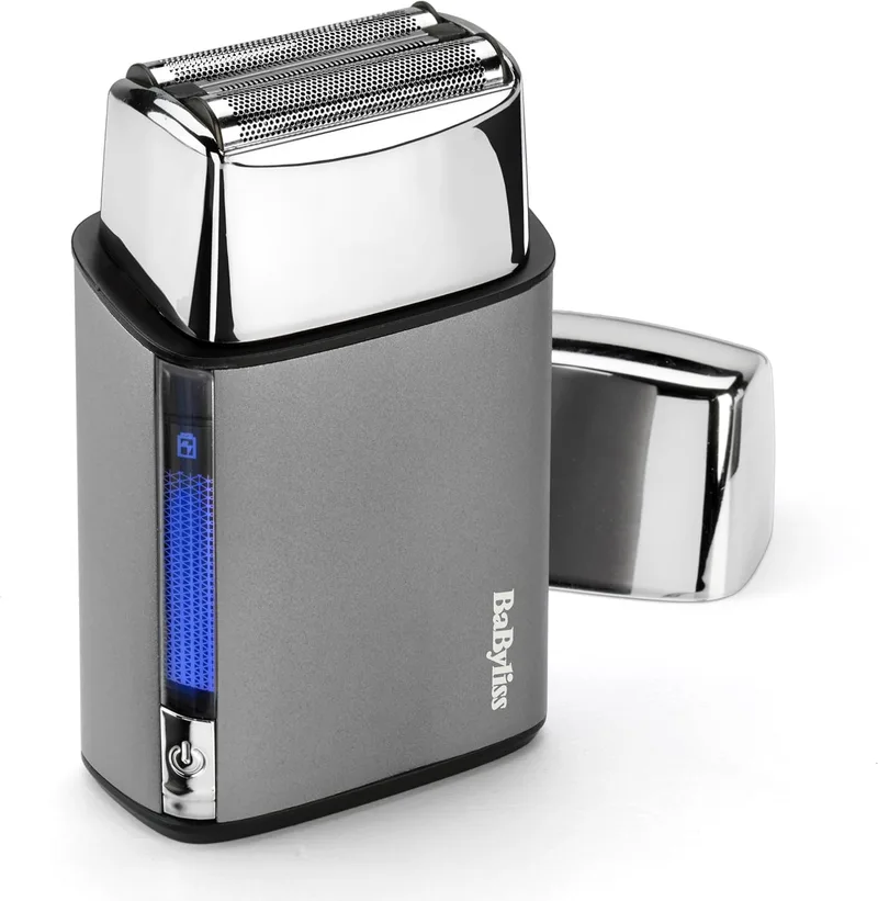 BaByliss ▫️ Máquina de barbear Super-X de lâmina dupla para homem – Acabamento ultra suave, lâmina dupla em aço japonês, sem fios com bateria de iões de lítio, Wet & Dry IPX7, recarregável por USB-C, FS996DE