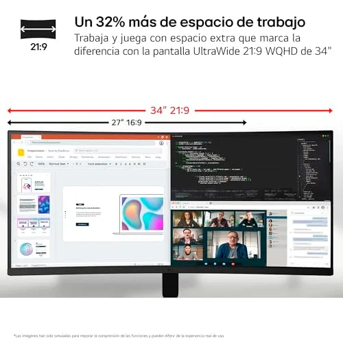 LG ▫️ Monitor UltraWide 34U601B-B - 34'', 21:9, VA, Preto 3