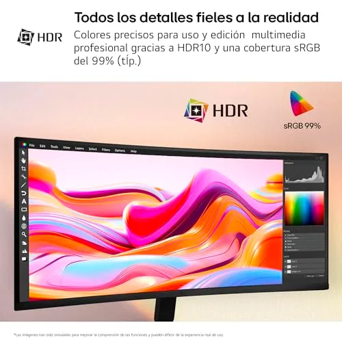 LG ▫️ Monitor UltraWide 34U601B-B - 34'', 21:9, VA, Preto 4