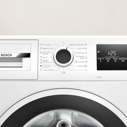 Bosch ▫️ Máquina de lavar roupa, Série 4, 8 kg, Iron Assist, branco, WAN24280ES 3
