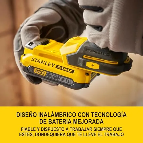 STANLEY ▫️ V20 Martelo perfurador sem escovas, SFMCD716D2T-QW 3