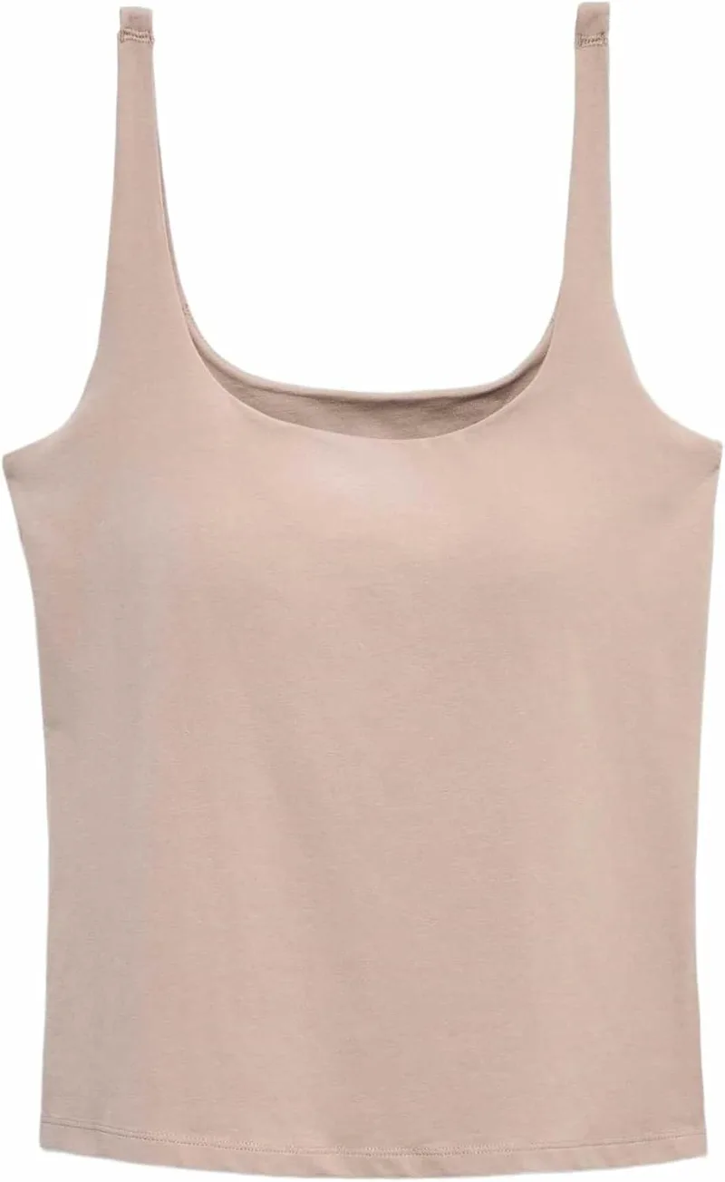 Marks & Spencer ▫️ Camisola de alças com sutiã Secret Support™, de gola redonda, para mulher, com elevado teor de algodão e elasticidade