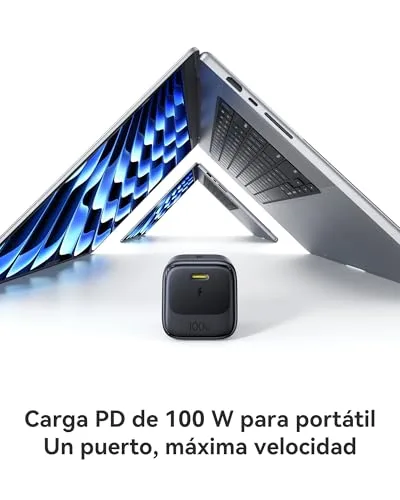 Baseus ▫️ Carregador USB-C Enerfill de 100 W, carregador rápido PD compacto, carregador GAN para MacBook Pro/Air, iPad Pro, iPhone 17/16/15, Samsung Galaxy S25/S24, computador portátil (cabo USB-C de 1 m incluído) 2