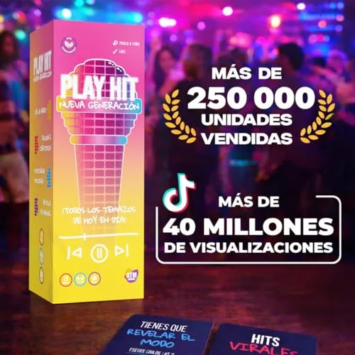 ATM Gaming ▫️ Play Hit Nova Geração - Jogos de Mesa para Crianças e Adultos - Música 2010-2026 em espanhol - Jogo de Cartas para Festas com Amigos e Família - Presente Original 3