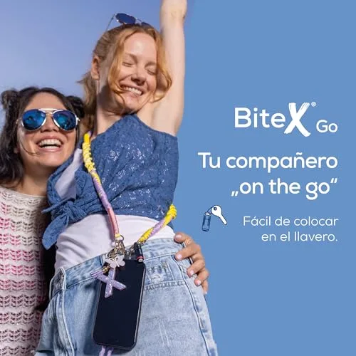 Beurer ▫️ BiteX Go Deep Black – Aparelho contra picadas de insetos para smartphone, tratamento de mordidas e picadas, alivia a comichão, para telemóveis Android e iPhone (USB-C), com luz 4