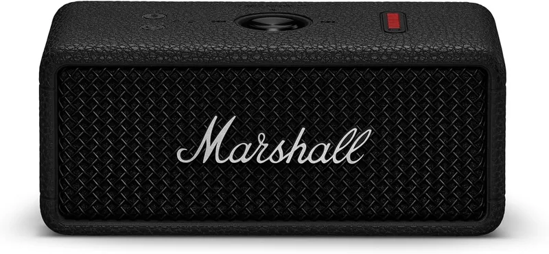 Marshall ▫️ Emberton III: Altifalantes Bluetooth portáteis, sem fios, emparelháveis, com classificação IP67 (resistentes ao pó e à água), mais de 32 horas de autonomia de reprodução - Preto e Prateado