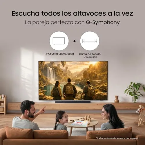 Samsung ▫️ TV Crystal 4K AI U7005H de 55" – Smart TV com IA 7