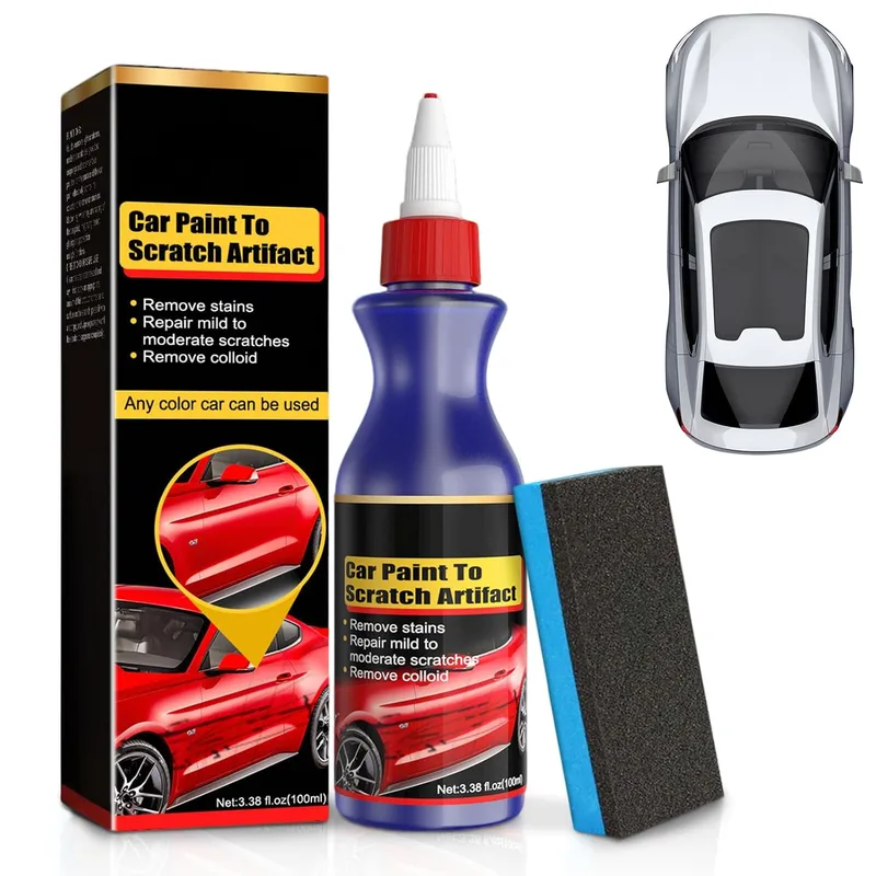AONAT ▫️ Removedor de Arranhões 100 ml com Esponja, Reparador de Micro-arranhões no Carro, Abrillantador e Restaurador de Pintura, Car Scratch Remover, Uso Universal
