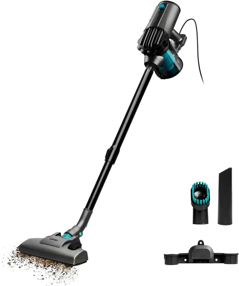 Cecotec ▫️ Aspirador de vassoura com fio Conga Thunderbrush 560 Neo. 600 W, 2 em 1, tecnologia ciclónica, filtro de alta eficiência, raio de ação de 6 metros, inclui 2 acessórios, cabo de 4,5 m