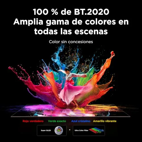 TCL ▫️ TV 55Q7D Pro 55” SQD-Mini LED, 4K HDR 2000 nits, 480 zonas de regulação de brilho, Google TV, Dolby Vision IQ e Atmos, 2.1 Onkyo, 144 Hz, Apple AirPlay 2 e Alexa 4