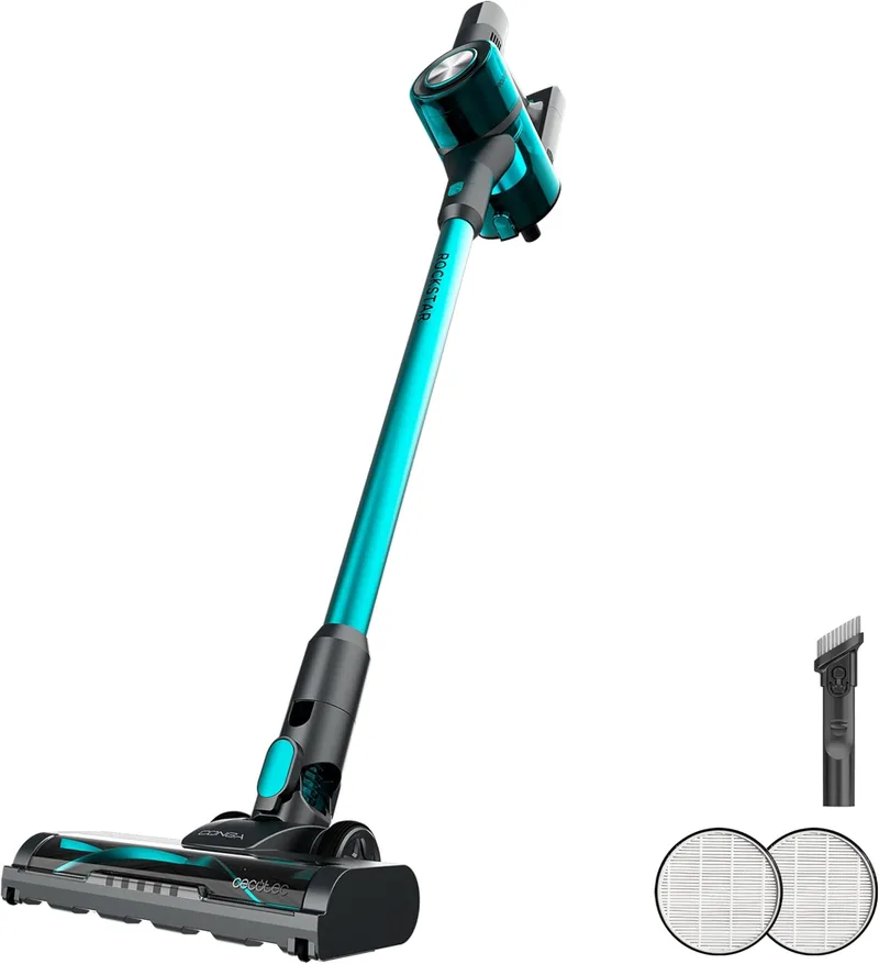 Cecotec ▫️ Aspirador sem fio Conga Rockstar P50 Neo. 80AW, 20 000 Pa, motor BDLC de 265 W, autonomia de 50 minutos no modo Eco, depósito de 1 200 ml, escova mista com HairOut, sistema anti-emaranhamento