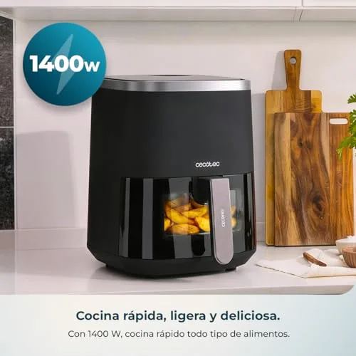 Cecotec ▫️ Fritadeira de ar quente 4 L Cecofry Fantastik Window 4000 Hot 1400 W 4