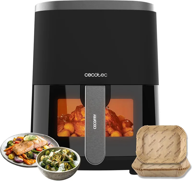 Cecotec ▫️ Fritadeira de ar quente 4 L Cecofry Fantastik Window 4000 Hot 1400 W