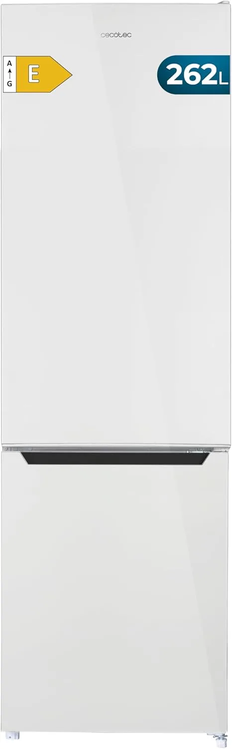 Cecotec ▫️ Frigorífico Combi de 262 litros Bolero CoolMarket Combi 262 White E PureFresh Kit. 176 cm de altura, 54 cm de largura, baixo consumo, iluminação LED interior, portas reversíveis, controlo eletrónico