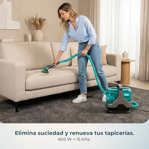 Cecotec ▫️ Aspirador e Limpador de Estofos e Tapetes com Fio Conga 6000 Carpet&Spot Clean XXL Neo. 600 W, 15 kPa, pulveriza, aspira e limpa, depósito de água limpa de 1300 ml, raio de ação de 7 m 2