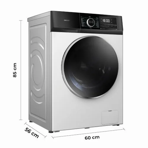 Cecotec ▫️ Máquina de lavar roupa de 9 kg, carregamento frontal, modelo Bolero Dresscode 9500 Inverter A com kit HairCatch, 1900 W, 1400 rpm, motor Inverter Plus, baixo consumo, 16 programas, SteamMax, início diferido, branca 2
