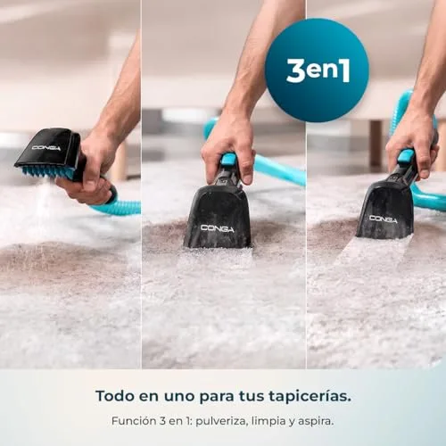 Cecotec ▫️ Aspirador e Limpador de Estofos e Tapetes com Fio Conga 4000 Carpet&Spot Clean XL Neo. 600 W, 14 kPa, 2 reservatórios: água limpa e suja, pulverizador, acessório para janelas e 3 bicos 2