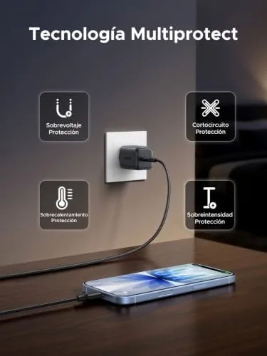 UGREEN ▫️ Zapix Carregador USB-C de 45 W com PPS para carregamento rápido do iPhone, com cabo de 5 A e 1,5 m 5