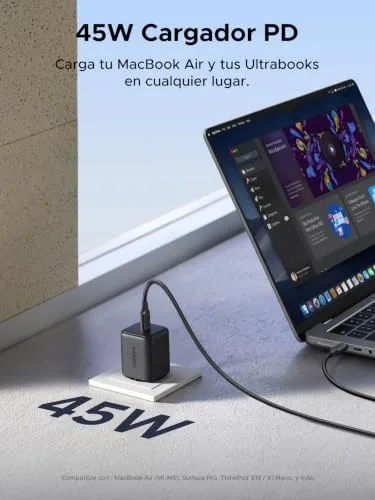 UGREEN ▫️ Zapix Carregador USB-C de 45 W com PPS para carregamento rápido do iPhone, com cabo de 5 A e 1,5 m 6