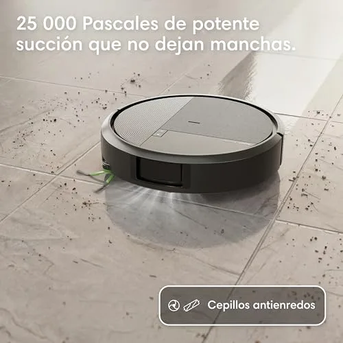 iRobot ▫️ Roomba Plus 576 Combo e Base AutoWash multifunções, 25 kPa, esfregonas DualClean PerfectEdge, lavagem/secagem a quente, IA, PrecisionVision, Clearview Pro LiDAR, autonomia de 90 dias, acessórios extra, preto 2