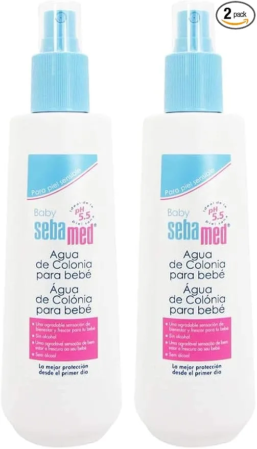 Sebamed ▫️ Baby Água de Colónia – 250 ml - Sem álcool e com pH 5,5. Ideal para bebés e crianças. Refresca e suaviza a pele do bebé, 0,1 kg, 250 ml, 1 (Embalagem de 2)
