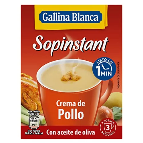 Gallina Blanca ▫️ Sopinstant Creme de Frango com Croutons, 63 gramas (embalagem de 4) 3