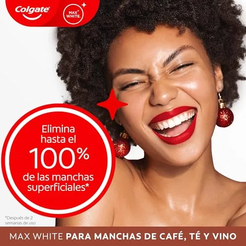 Colgate ▫️ Pasta de dentes branqueadora Max White For Coffee 75 ml, Tea & Wine, elimina até 100% das manchas superficiais, protege o esmalte dos taninos, segura para o esmalte 3