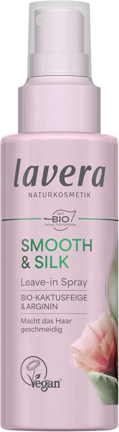 lavera ▫️ Leave In Spray Smooth & Silk - Sem silicones - Efeito anti-frizz imediato - para um cabelo saudável e brilhante - vegan - cosmética natural - 100 ml