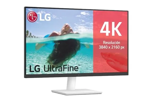 LG ▫️ Monitor Ultrafine 27US50Z-W - 27'', IPS, 4K UHD, 60 Hz, HDR10, Branco 2
