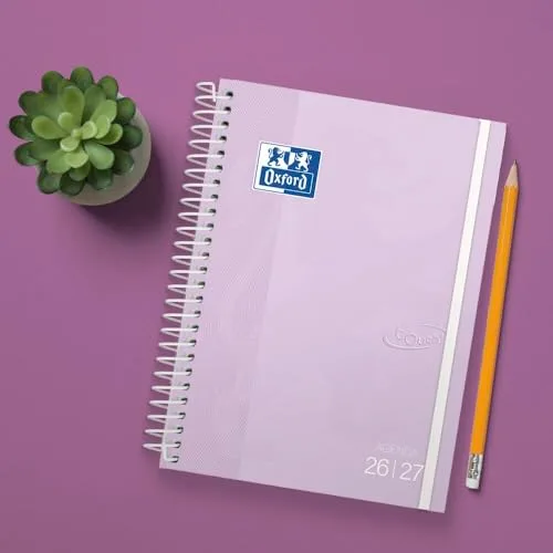 Oxford ▫️ Touch, Agenda 2026-2027, Visão Semanal, Capa Extradura, A5 (15 x 21 cm), Espanhol, Cor Lavanda 7