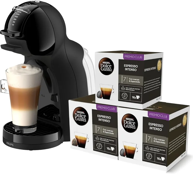 KRUPS ▫️ Dolce Gusto Mini Me, Máquina de café de cápsulas + Café, Preta