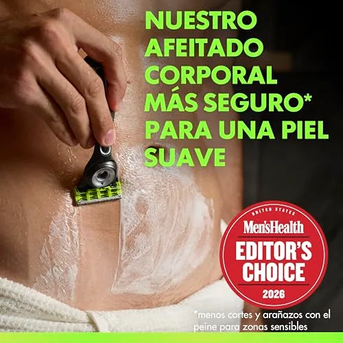 Gillette ▫️ Labs Body + Intimate – Máquina de barbear para o corpo masculino com 1 cabeça de corte 2