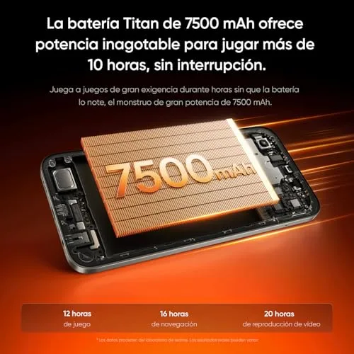 realme ▫️ Smartphone P4X 4G, 4 GB + 256 GB, Ecrã LCD de 6,8" a 120 Hz, bateria Titan de 7500 mAh, carregamento rápido de 45 W, carregamento reverso de 6 W, resistência a choques MIL-STD 810H, IP64, sistema Next IA, Branco Rally (sem carregador) 3