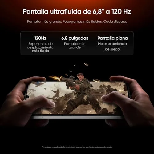 realme ▫️ Smartphone P4X 4G, 4 GB + 256 GB, Ecrã LCD de 6,8" a 120 Hz, bateria Titan de 7500 mAh, carregamento rápido de 45 W, carregamento reverso de 6 W, resistência a choques MIL-STD 810H, IP64, sistema Next IA, Branco Rally (sem carregador) 6