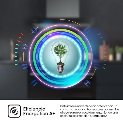 Hisense ▫️ CH6T6226XGB - Exaustor de 60 cm, 446 m³/h, Classe A+, Sincronização H2H, Sensor de ar puro, Função Boost, Eficiência energética A+, Controlo tátil, Alerta de filtro, Aço inoxidável 4