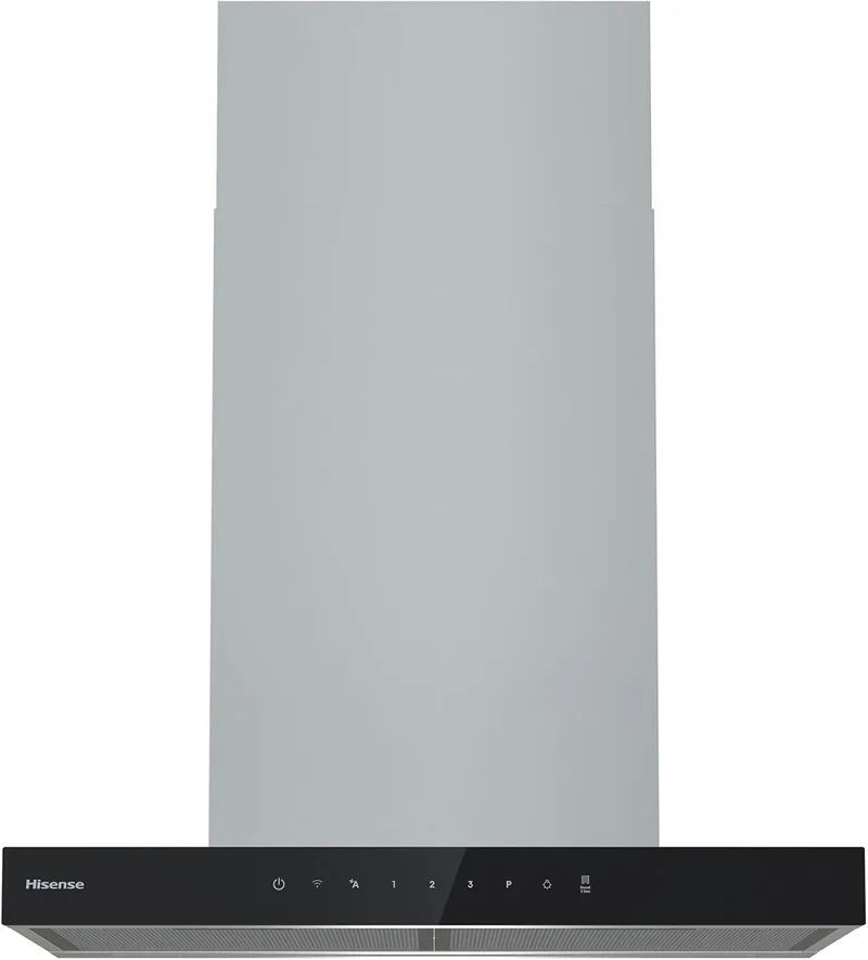 Hisense ▫️ CH6T6226XGB - Exaustor de 60 cm, 446 m³/h, Classe A+, Sincronização H2H, Sensor de ar puro, Função Boost, Eficiência energética A+, Controlo tátil, Alerta de filtro, Aço inoxidável