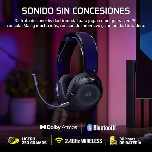 Corsair ▫️ Auscultadores sem fios para videojogos HS35 v3 – Preto 2