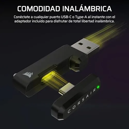 Corsair ▫️ Auscultadores sem fios para videojogos HS35 v3 – Preto 5