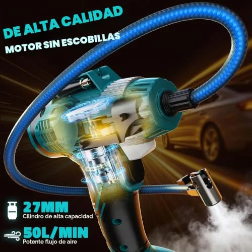 Ecarke ▫️ Compressor de ar portátil de 160 PSI compatível com Makita 20 V (apenas produtos) 5
