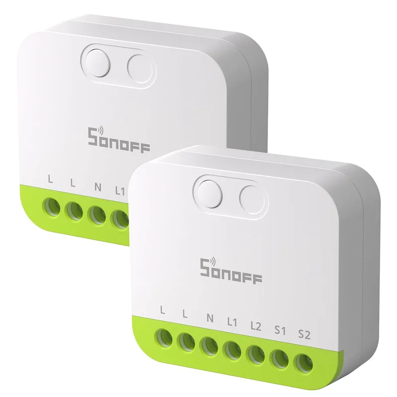 SONOFF ▫️ Mini Duo - Interruptor inteligente Zigbee de 2 canais, Zigbee 3.0, carga total de 16 A, controlo remoto através de um concentrador Zigbee, requer fio neutro, compatível com Alexa/Google (2