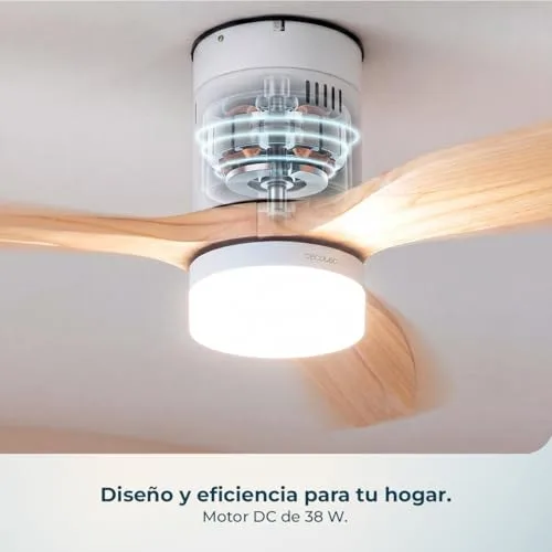 Cecotec ▫️ Ventilador de teto com luz Aero 4600 Arctic White&White 2