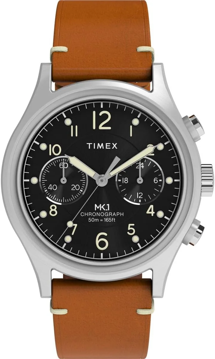 Timex ▫️ Relógio para homem, cronógrafo de quartzo, modelo Military MK1