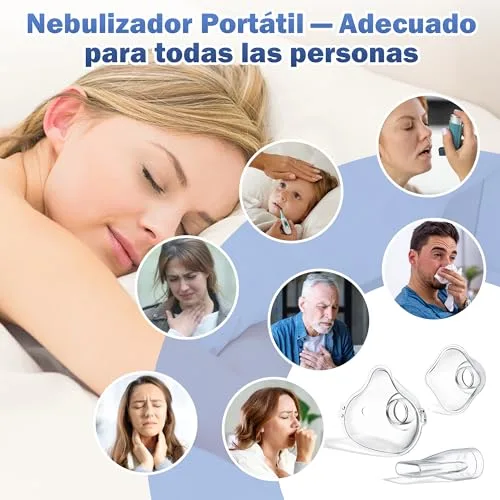 LumoAir ▫️ Nebulizador portátil para adultos e crianças, com autolimpeza e ecrã LED 6