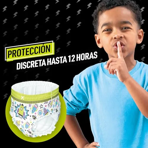 DODOT ▫️ Fraldas-calças Ninjamas, Tamanho 4-7 anos (17-30 kg), 50 fraldas-calças, fraldas noturnas com naves espaciais, proteção contra fugas durante toda a noite 5