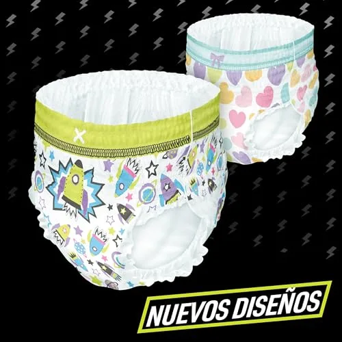 DODOT ▫️ Fraldas-calças Ninjamas, Tamanho 4-7 anos (17-30 kg), 50 fraldas-calças, fraldas noturnas com naves espaciais, proteção contra fugas durante toda a noite 6