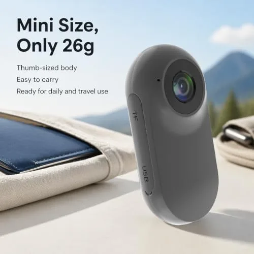 Nvgfelis ▫️ Mini câmara corporal portátil, FHD 1080P, do tamanho de um polegar, resistente à água, com fixação magnética, gravação sem usar as mãos, montagem em qualquer lugar para segurança, trabalho e viagens 2