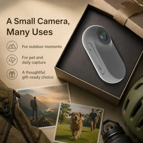 Nvgfelis ▫️ Mini câmara corporal portátil, FHD 1080P, do tamanho de um polegar, resistente à água, com fixação magnética, gravação sem usar as mãos, montagem em qualquer lugar para segurança, trabalho e viagens 5